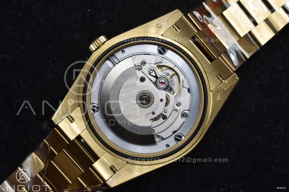 Black Green 40 President V4 Bracelet Weight) on 904L Steel YG A2836 QF Dial Edition (Gain DayDate Best 0118